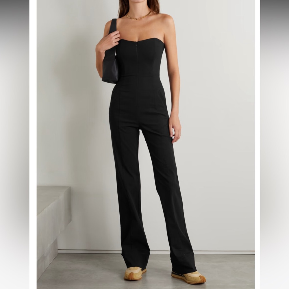 Rivet Utility | 30” Showstopper Strapless Black Jumpsuit